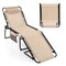 Costway 1/2 PCS Patio Folding Chaise Lounge Chair Portable Sun Lounger with Adjustable Backrest